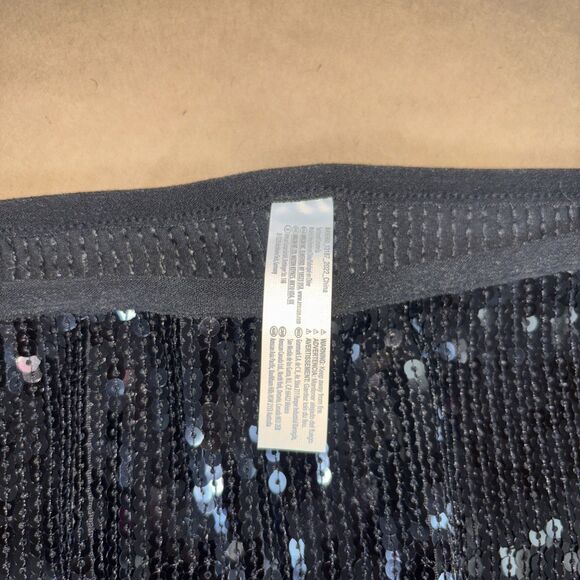 Suit Yourself Costume Black Sequin Pencil Skirt Long Black Fringe - Women's M - Picture 4 of 7